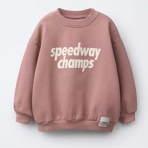 Zara Speedway Champs Kids Sweatshirt - Dusty Pink